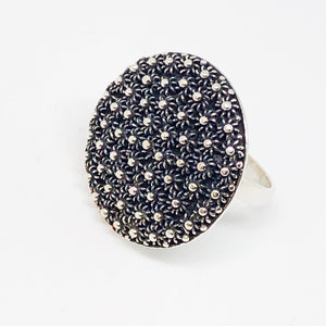 Flower Bud Sterling Silver Ring