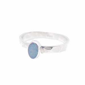 Australian Fire Opal Sterling Silver Ring