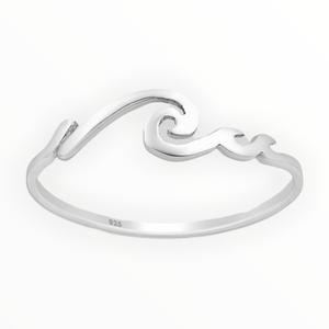 Crashing Waves Sterling Silver Ring