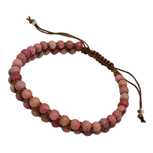 Double Strand Natural Gemstone Adjustable Bracelet