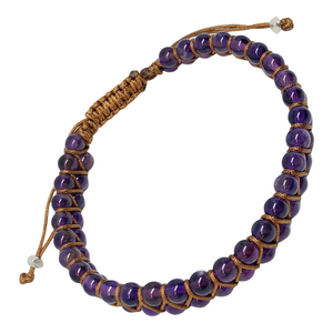 Double Strand Natural Gemstone Adjustable Bracelet