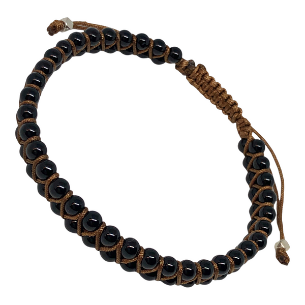 Double Strand Natural Gemstone Adjustable Bracelet