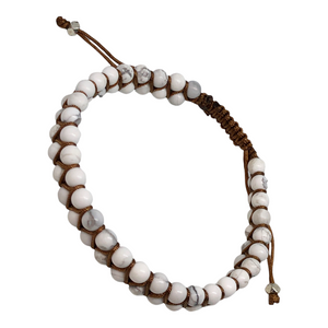Double Strand Natural Gemstone Adjustable Bracelet