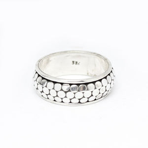 Dot Band Sterling Silver Spinning Ring