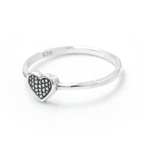 Petite Heart Sterling Silver Ring