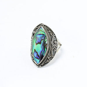 Ellipse Paua Shell Sterling Silver Ring
