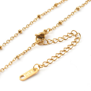 Faceted Dewdrop Gemstone Golden Necklace