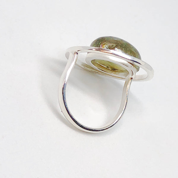 Orbit Gemstone Sterling Silver Ring