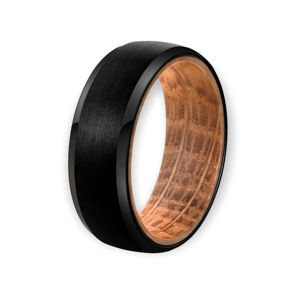 Tungsten Carbide Barrel Oak Ring