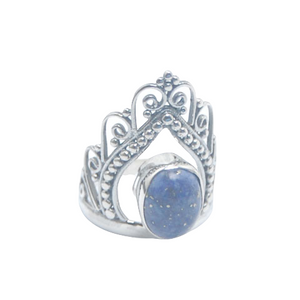 Lapis Tiara Sterling Silver Ring