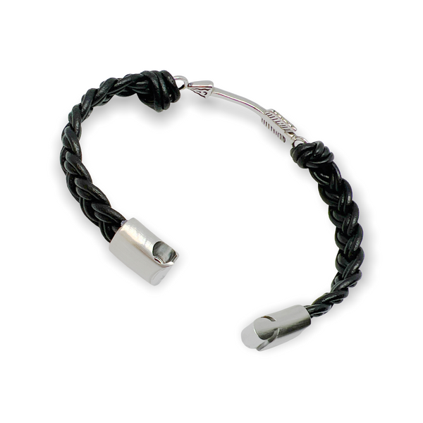 Arrow Braided Leather Bracelet
