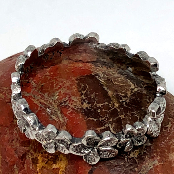 Crown of Flowers Sterling Silver Ring