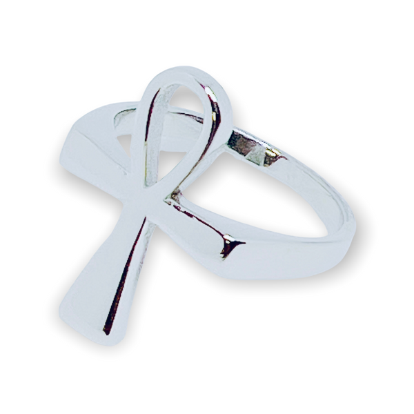 Ankh Cross Stainless Steel Ring