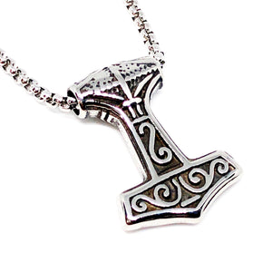 Small Thor's Hammer Stainless Steel Necklace