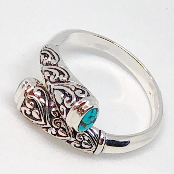 Turquoise Cuff Sterling Silver Ring