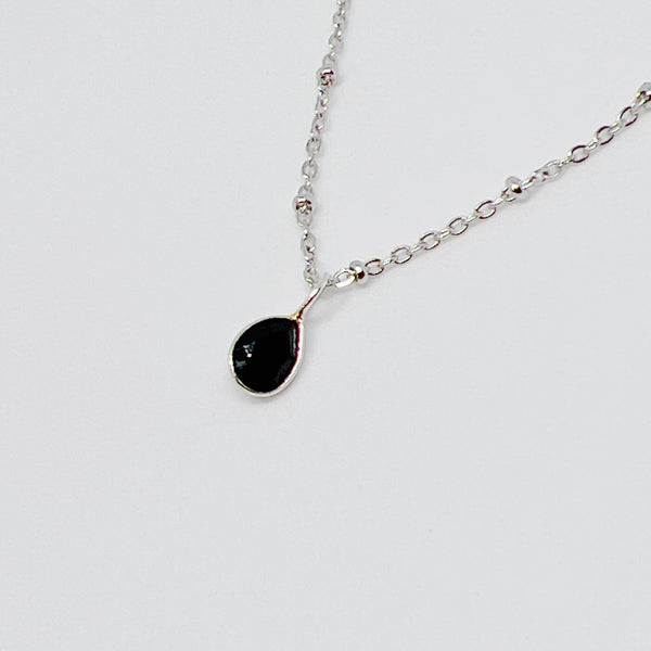 Celestial Dewdrop Gemstone Pendant Necklace
