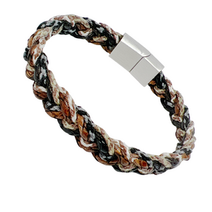 Braided Bolo Leather and Hemp Bracelet