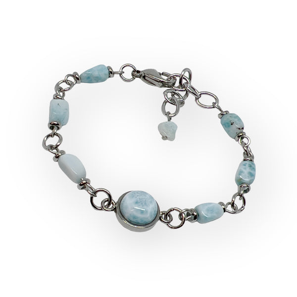 Petite Larimar Stainless Steel Bracelet