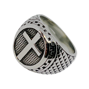 Radiant Cross Stainless Steel Ring