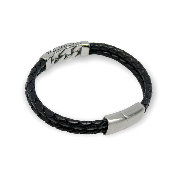 Center Link Bolo Leather Bracelet