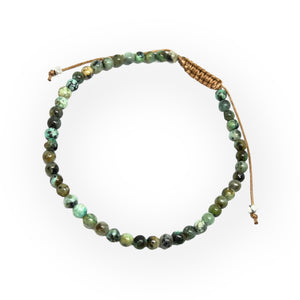 Natural Gemstone Adjustable Anklet