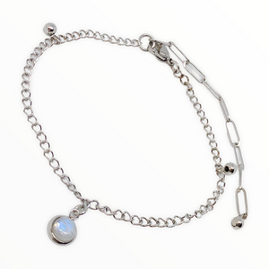 Stainless Steel Gemstone Anklet