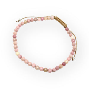 Natural Gemstone Adjustable Anklet