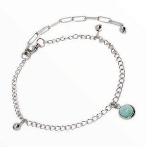 Stainless Steel Gemstone Anklet