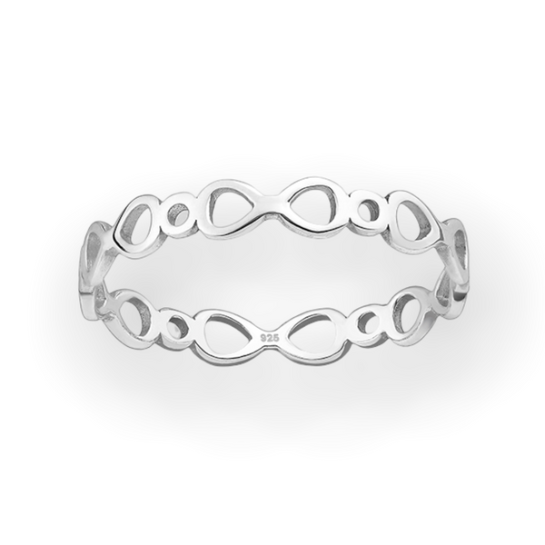 Infinity Narrow Band Ring Sterling Silver Ring