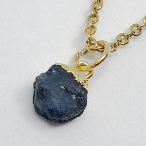 Mini Birthstone Gemstone Nuggets Golden Necklace