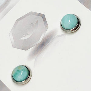 Dome Gemstone Stud Earrings