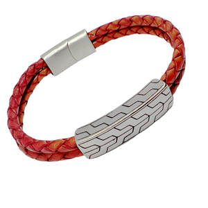 Arizona Leather Stainless Steel Bracelet