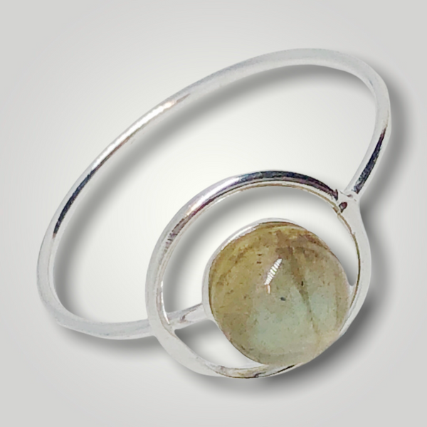 Satellite Gemstone Sterling Silver Ring