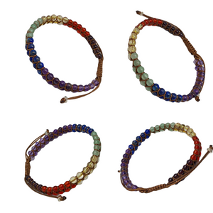 Double Strand Chakra Gemstone Bracelet