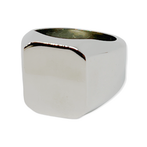 Blank Signet Stainless Steel Ring