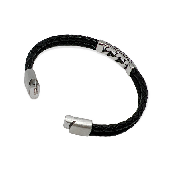 Center Link Bolo Leather Bracelet
