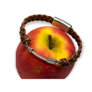 Arrow Braided Leather Bracelet