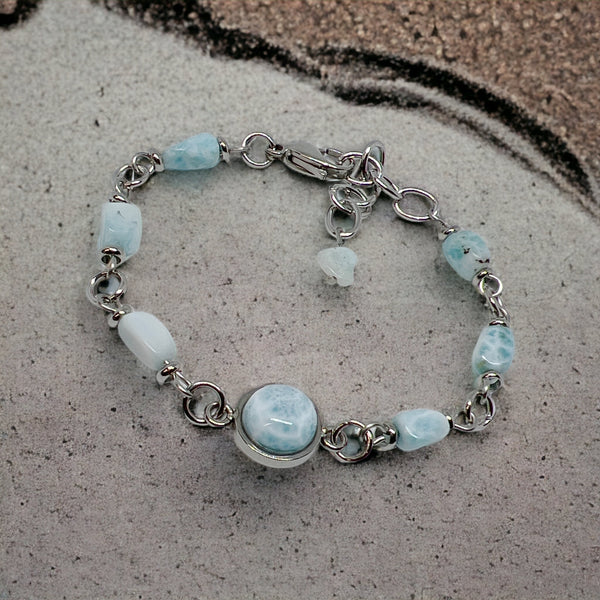 Petite Larimar Stainless Steel Bracelet