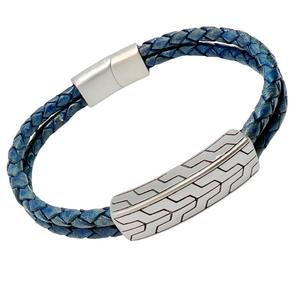 Arizona Leather Stainless Steel Bracelet