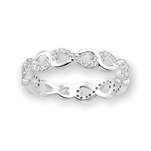 Infinite Love CZ Sterling Silver Ring