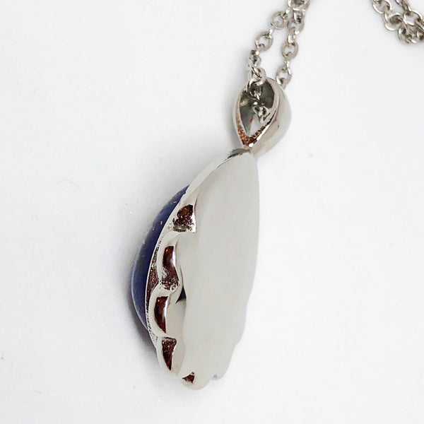 Classic Dewdrop Gemstone Stainless Steel Necklace