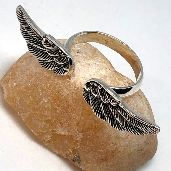 Open Wings Sterling Silver Ring