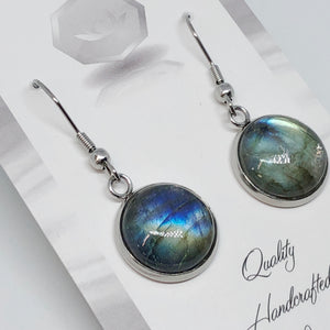 Labradorite Round Earrings