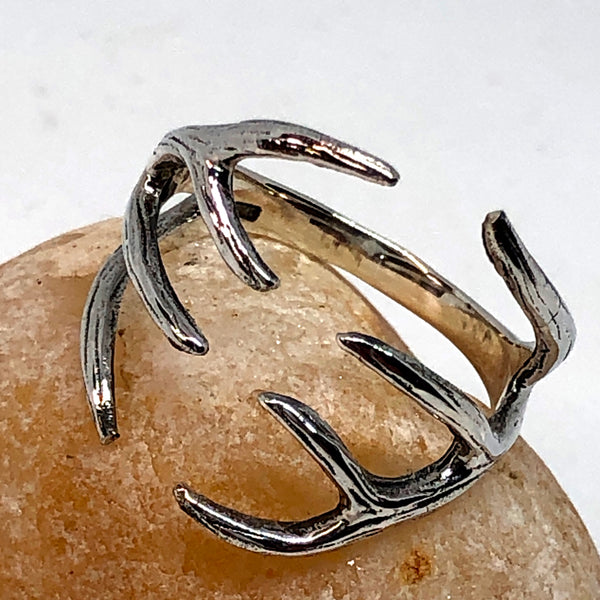 Antler Sterling Silver Ring