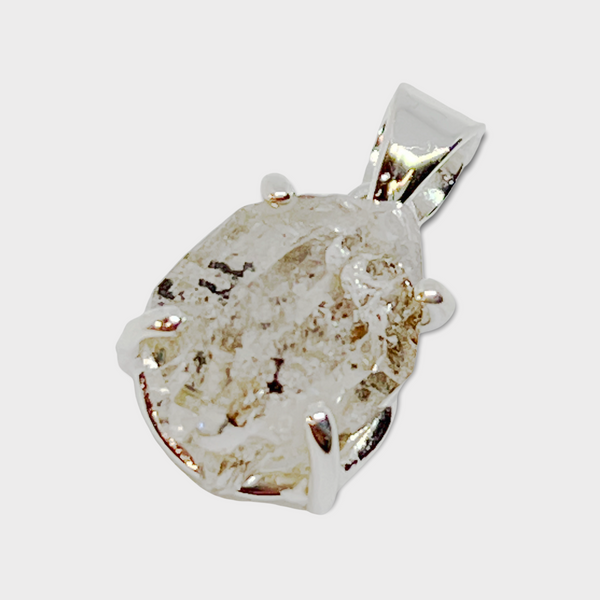 Natural Gemstone Nugget Sterling Silver Pendant Necklace
