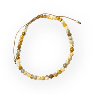 Natural Gemstone Adjustable Anklet