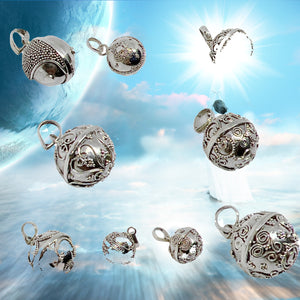 Silver Bells 12mm Pendant Necklace