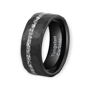 Meteorite Tungsten Carbide Ring